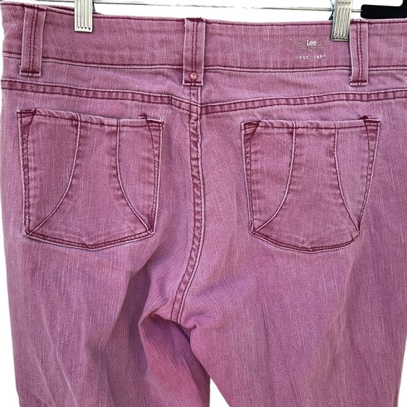 Lee Shapetastic Hidden Hold Woman’s Pink Rose Pants Size 10 With Ankle Zippers - Picture 9 of 14